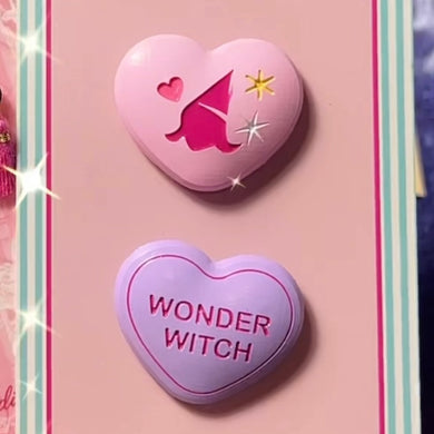 Pink Witch candy pins (set)