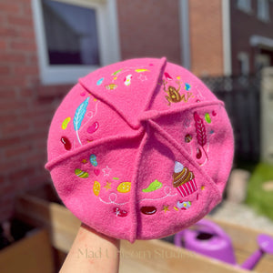 Sweet shop Beret (baby pink/ hot pink/ turquoise) *for both kids& adults*