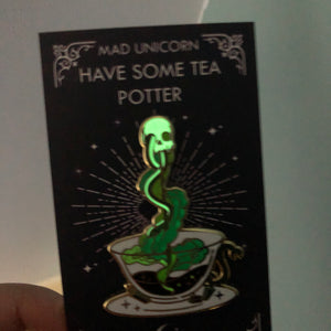 Death Teacup | Glow in the dark | Enamel Pin