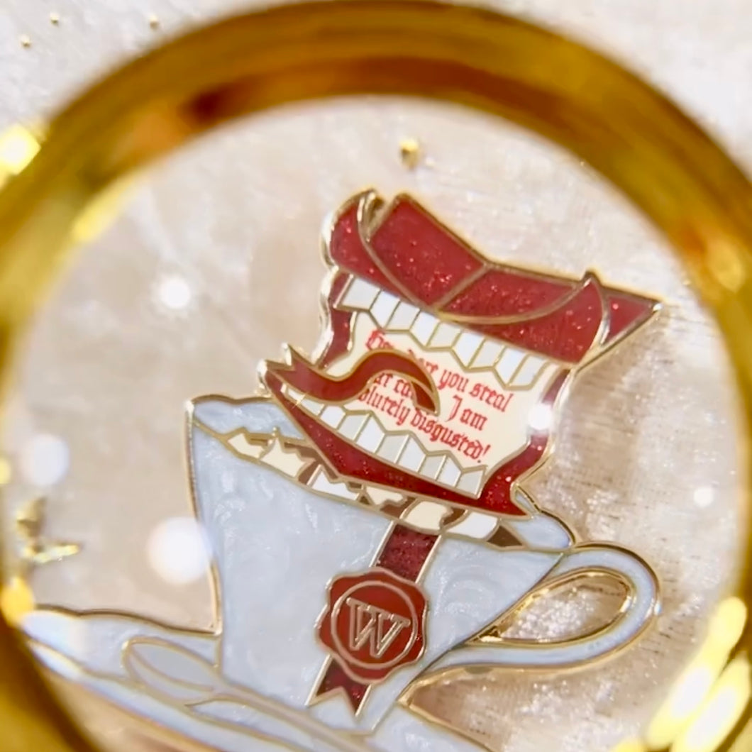 Angry letter Teacup | Enamel Pin
