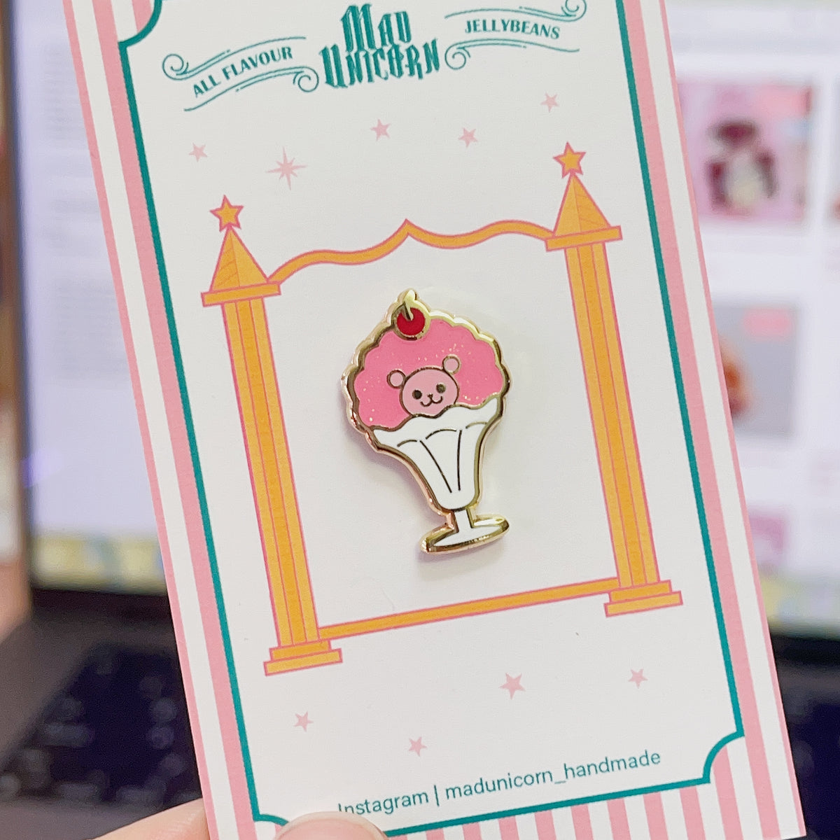 Mini puff ice cream pin – Mad Unicorn Studios